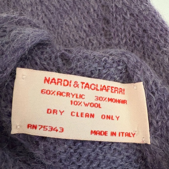 Nardi & Tagliaferri Luxury Mohair Wool Blend Scarf 28”x  84” Shawl Wrap - Picture 2 of 16